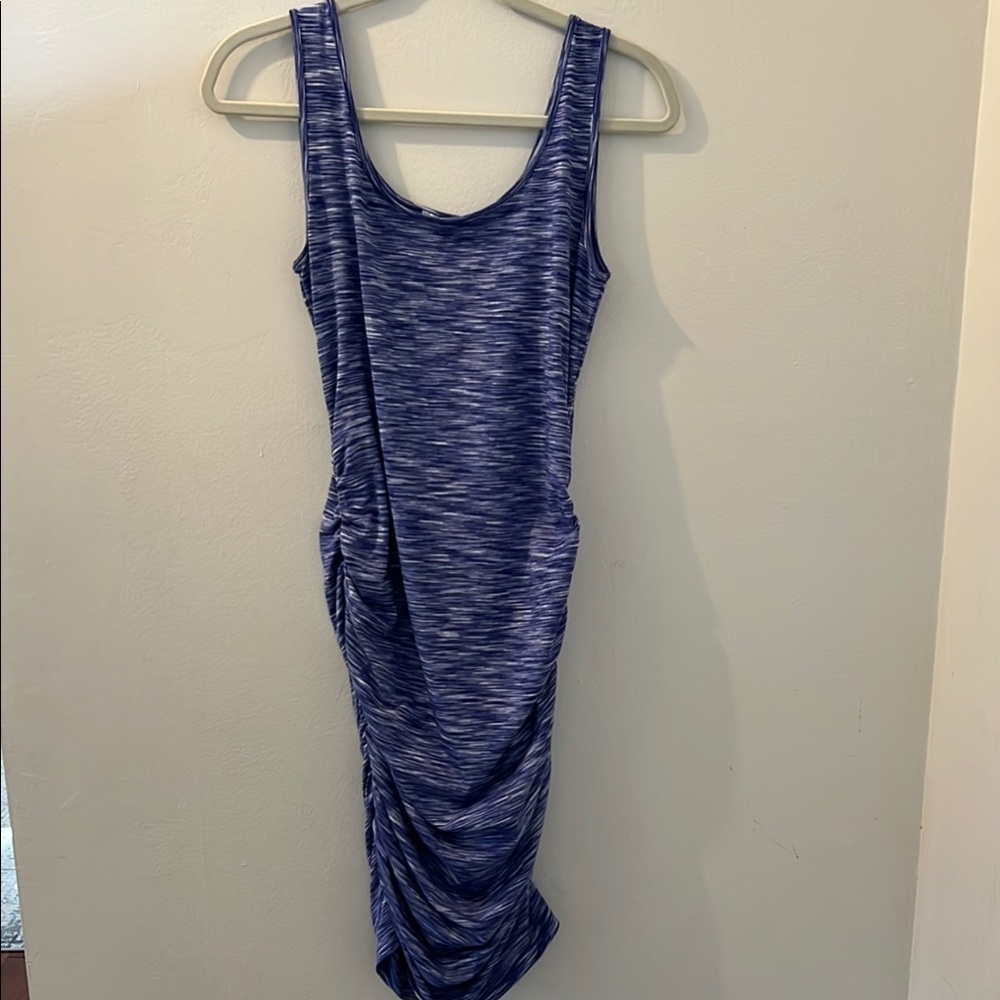 Ingrid & Isabel Purple Heather Maternity Ruched Bodycon Midi Dress